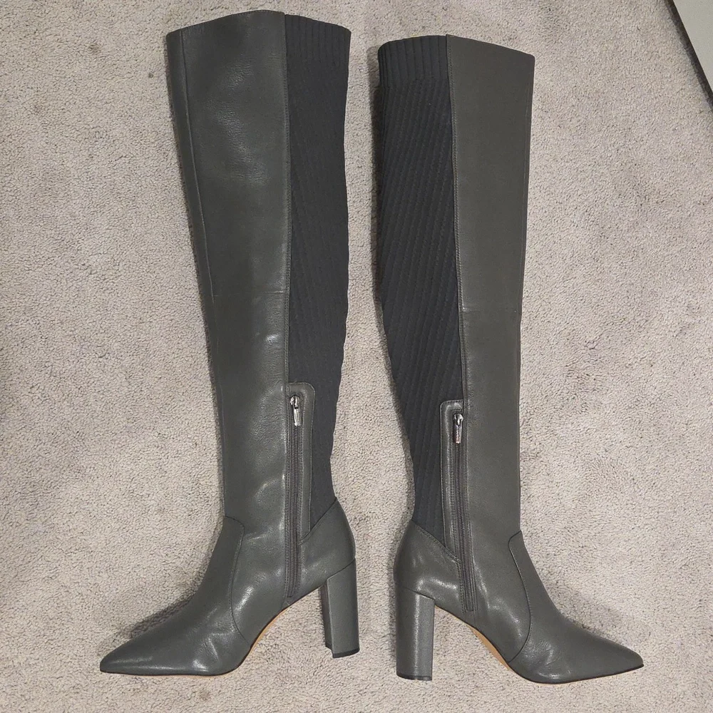 Vince Camuyo Majestie gray knee-high boots - Picture 3 of 9